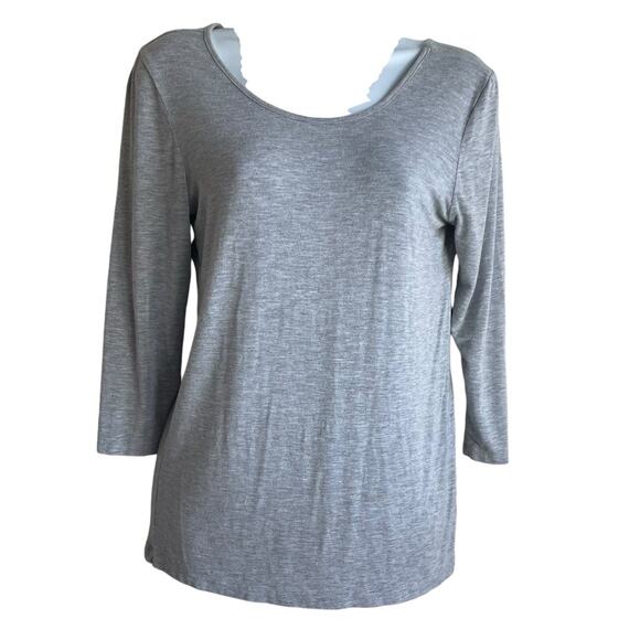 Anthropologie Dolan Left Coast Collection Women Top S Gray Tee Stretch Comfort - Picture 1 of 7